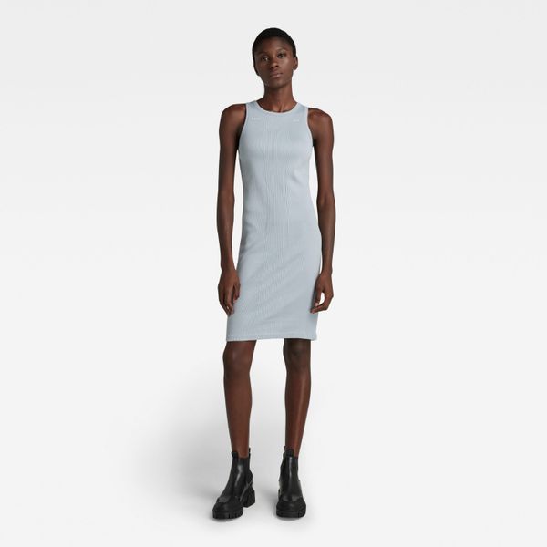 G Star G-STAR Dress - Engineered rib tank dress blue