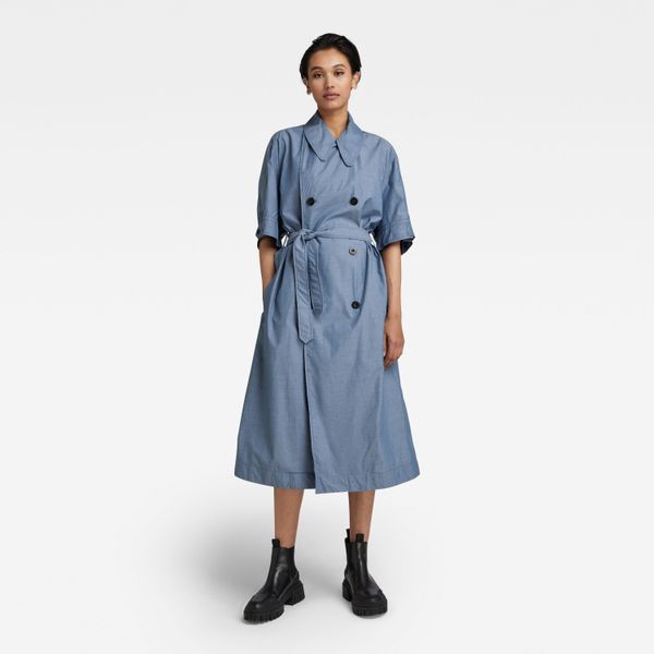 G Star G-STAR Dress - High trench dress ss blue