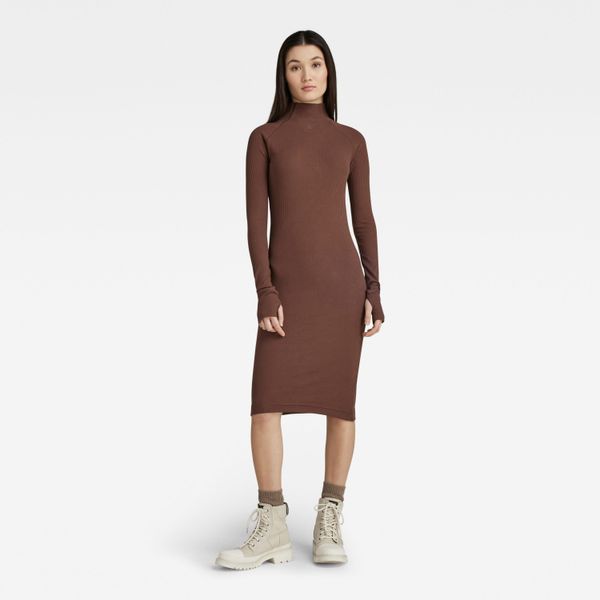 G Star G-STAR Dress - Rib slim dress wmn brown