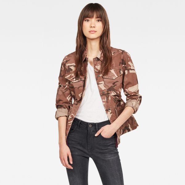 G Star G-STAR Jacket - Rovic field overshirt wmn brown-sand