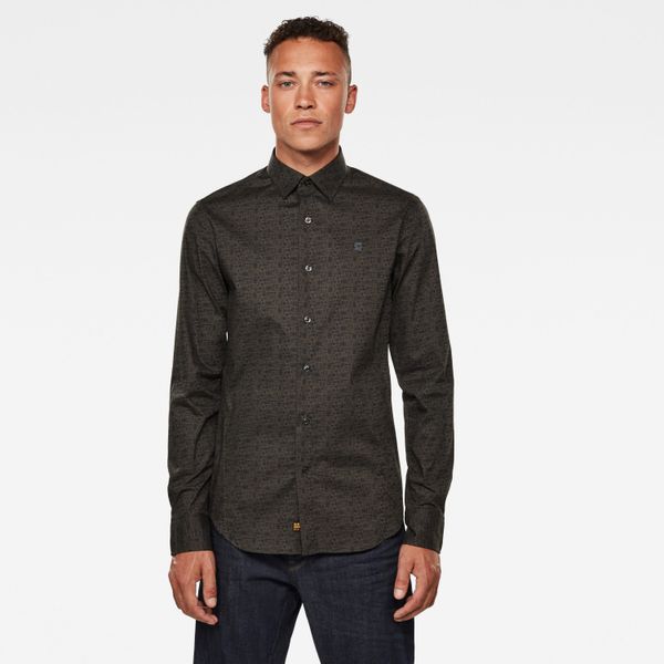 G Star G-STAR Shirt - Dressed super slim shirt l\s asphalt