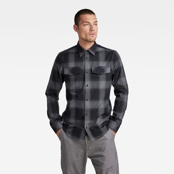 G Star G-STAR Shirt - Marine slim shirt l\s black