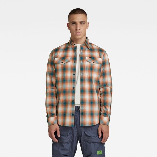 G Star G-STAR Shirt - Marine slim shirt l\s patterned