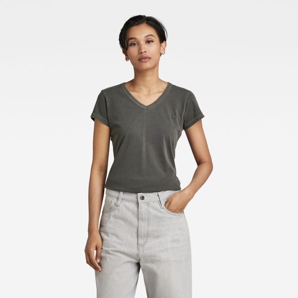 G Star G-STAR T-shirt - Eyben slim v t wmn s\s grey