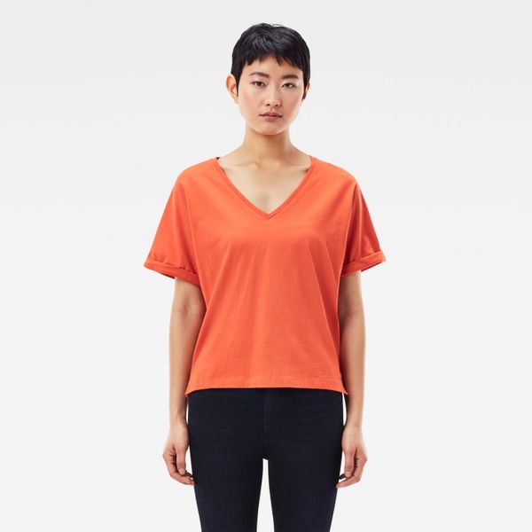 G Star G-STAR T-shirt - Joosa v-neck tee orange