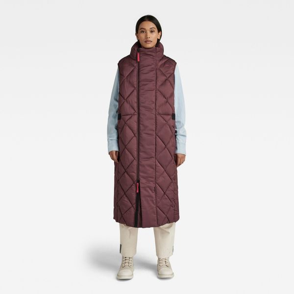 G Star G-STAR Vest - G-Whistler pdd Ext Long sless puffer wmn purple