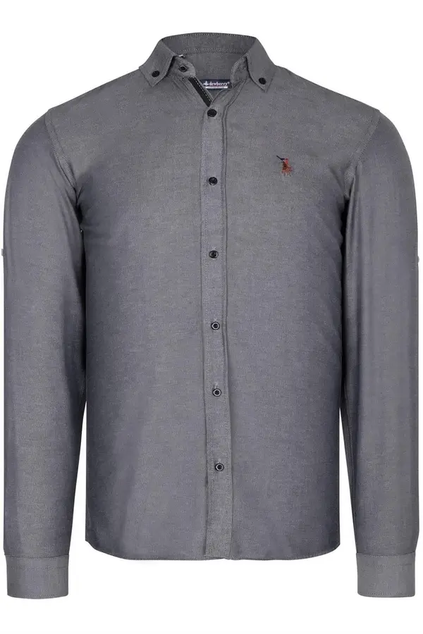 dewberry G674 DEWBERRY MEN'S SHIRT-SMOKED