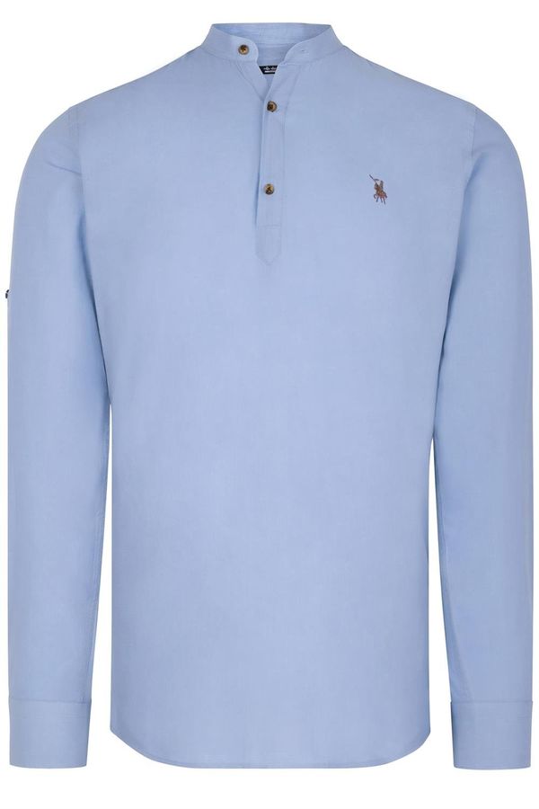 dewberry G783 DEWBERRY JUDGE COLLAR MEN'S SHIRT-BLUE