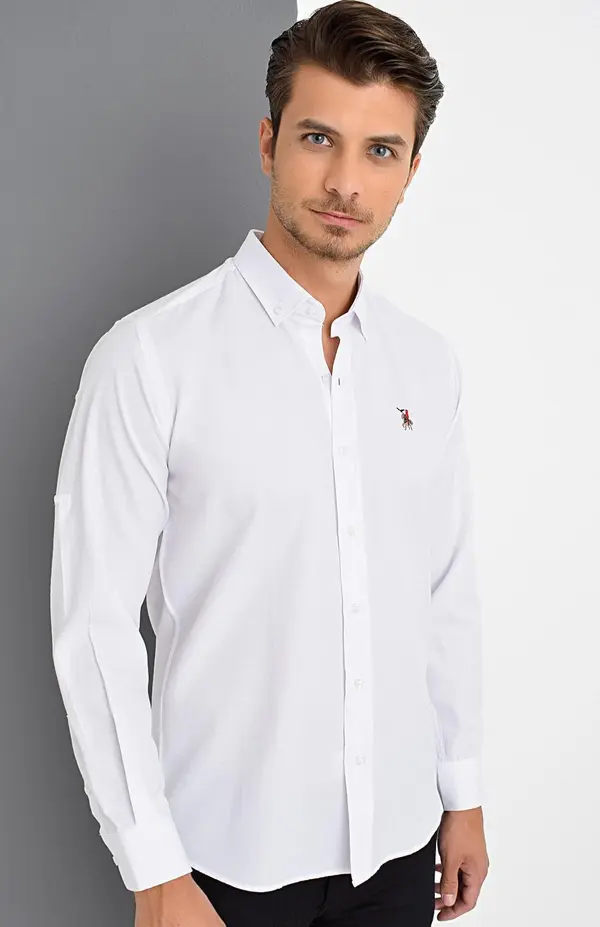 dewberry G974 DEWBERRY MEN'S SHIRT-WHITE