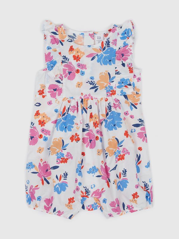 GAP GAP Baby cotton overall floral - Girls