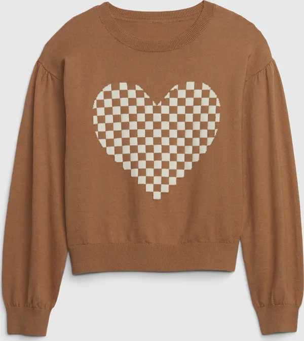 GAP GAP Children's Sweater with Plaid Heart - Girls