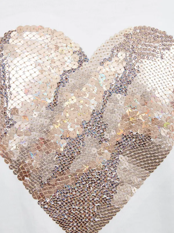 GAP GAP Children's T-shirt with sequin heart - Girls