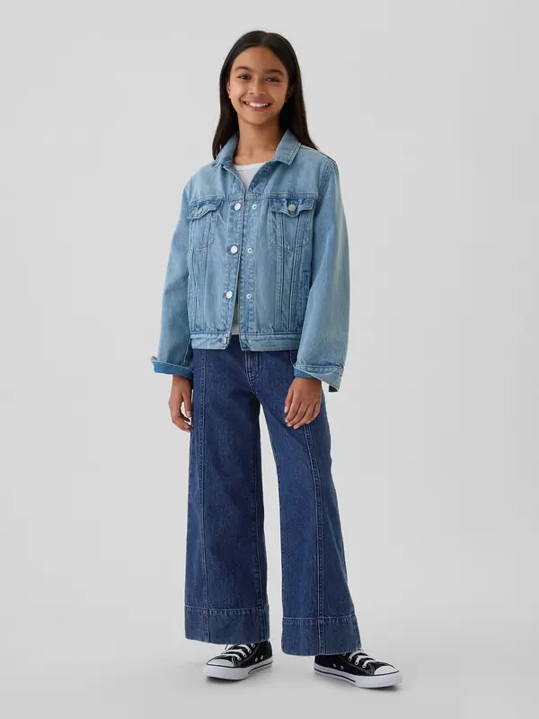 GAP GAP Children's Wide Jeans High Rise Stride - Girls