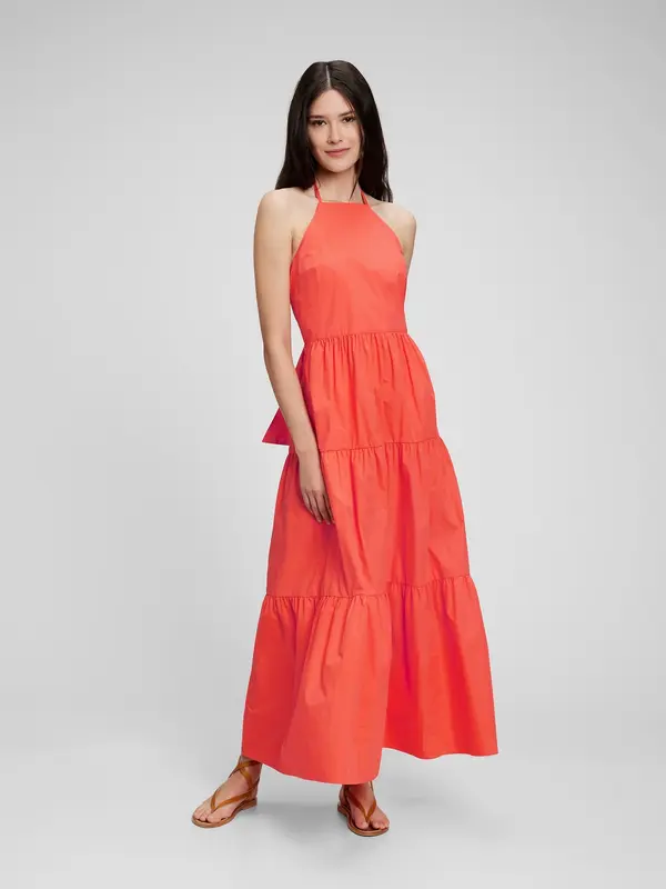 GAP GAP Cotton Maxi Dress with Ruffle - Ladies