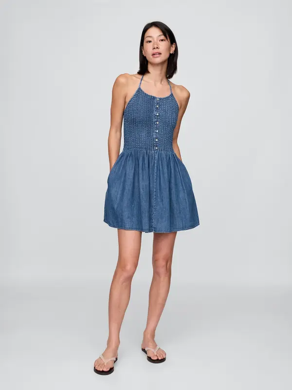 GAP GAP Denim mini dress with pockets - Women's