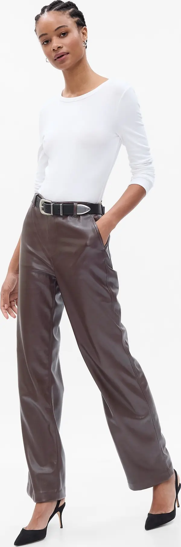 GAP GAP Faux Leather Trousers - Ladies