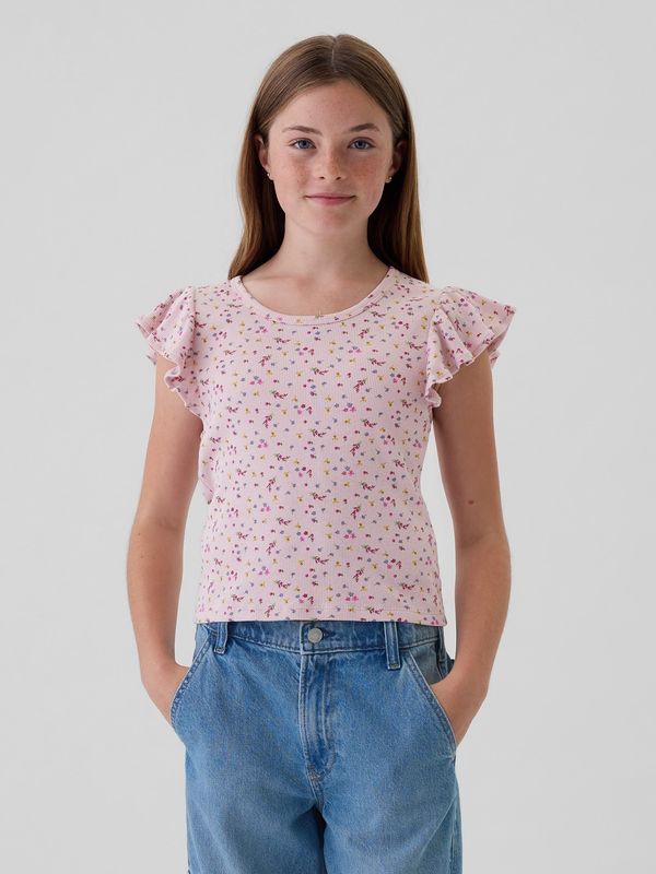 GAP GAP Floral ribbed T-shirt - Girls
