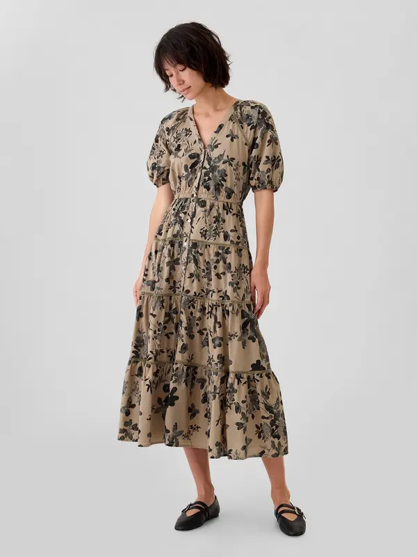 GAP GAP Floral Shirt Maxi Dress - Ladies