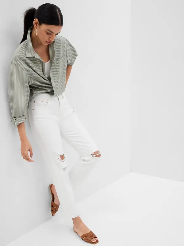 GAP GAP Jeans white straight high rise - Women