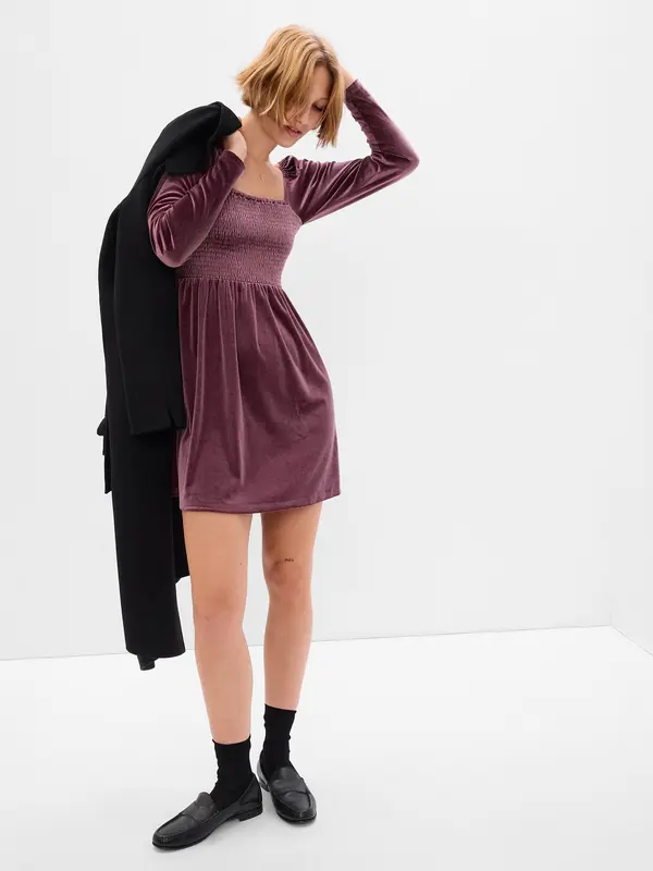 GAP GAP кадифена мини рокля - жени