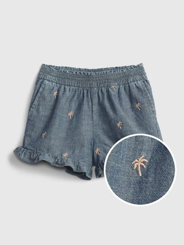 GAP GAP Kids Shorts chambray ruffle pull-on shorts - Girls