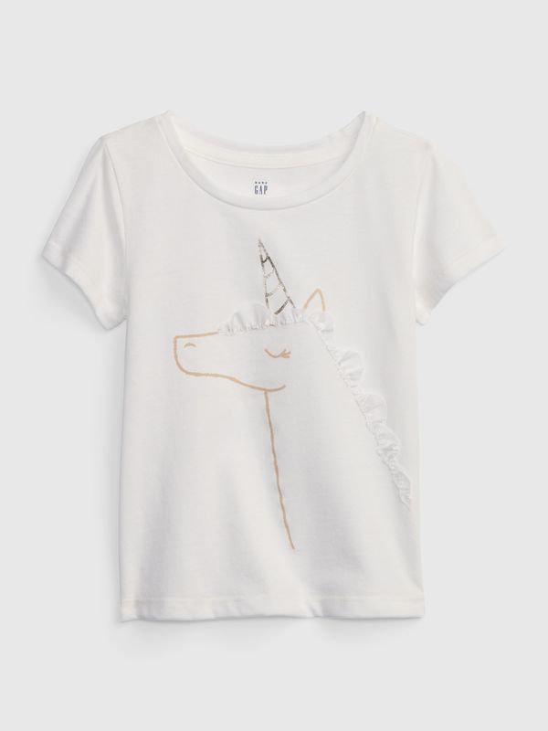 GAP GAP Kids T-shirt with unicorn - Girls