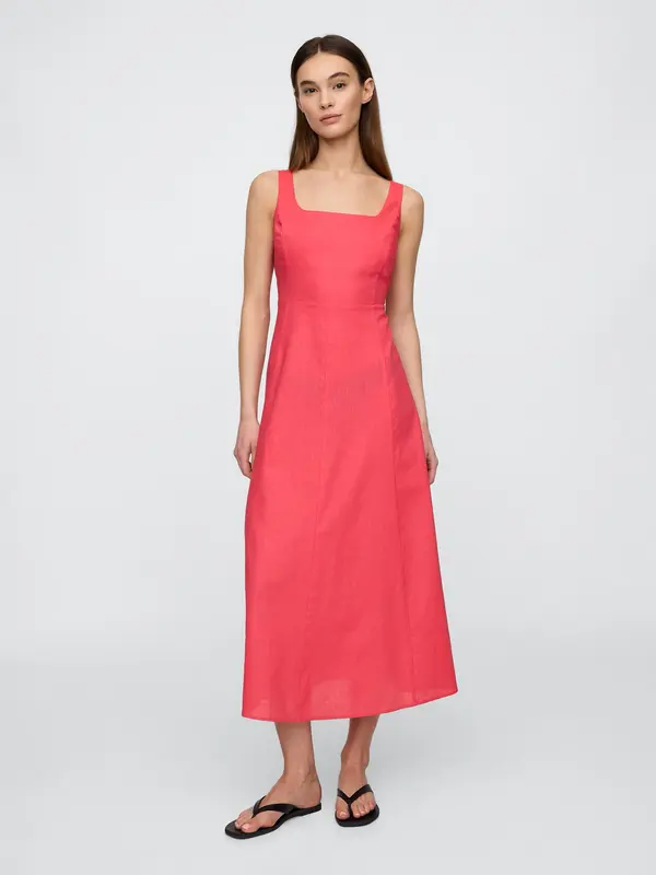 GAP GAP Linen Midi Dress - Ladies