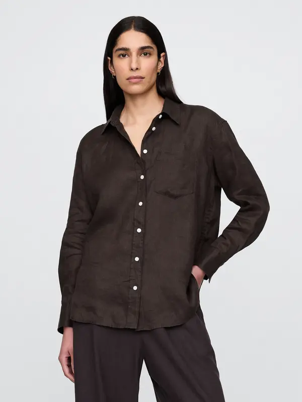 GAP GAP Linen Oversize Shirt Big Shirt - Women's