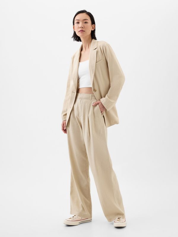 GAP GAP Linen Pants Wide-Leg - Women