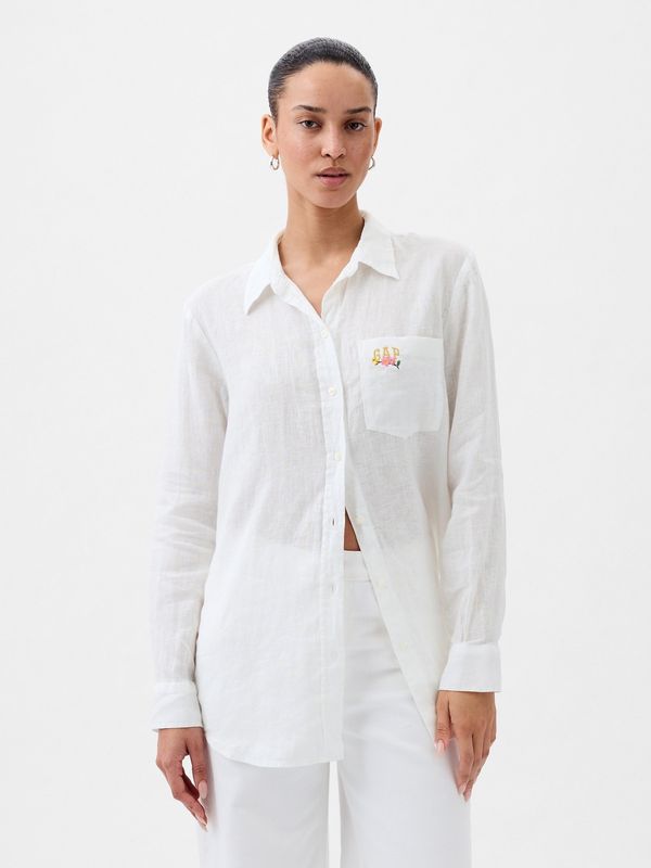 GAP GAP Linen Shirt with Logo - Women