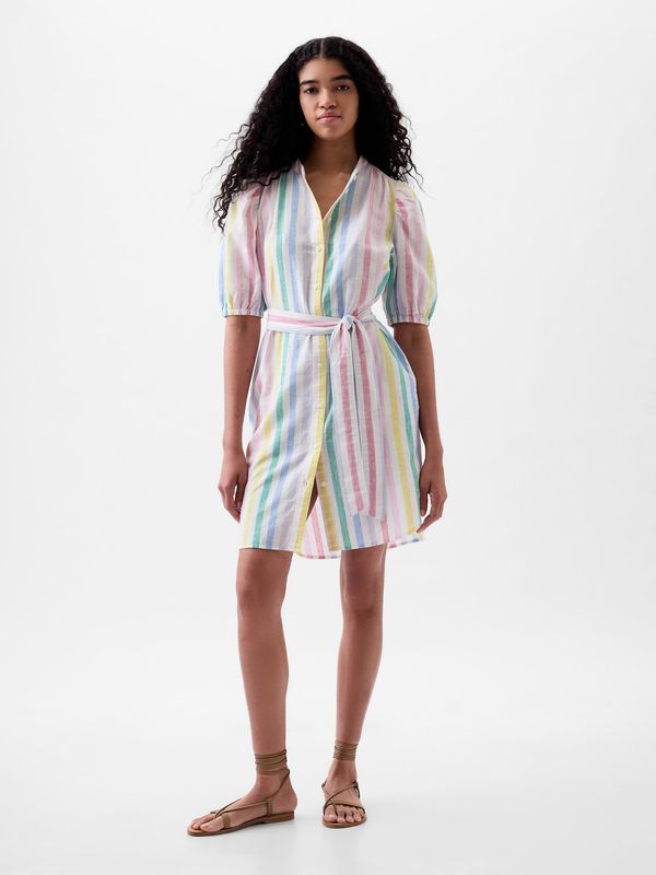 GAP GAP Linen Striped Mini Dress - Women's
