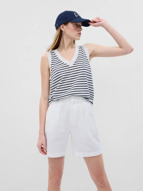 GAP GAP Linen Striped Vest - Women's