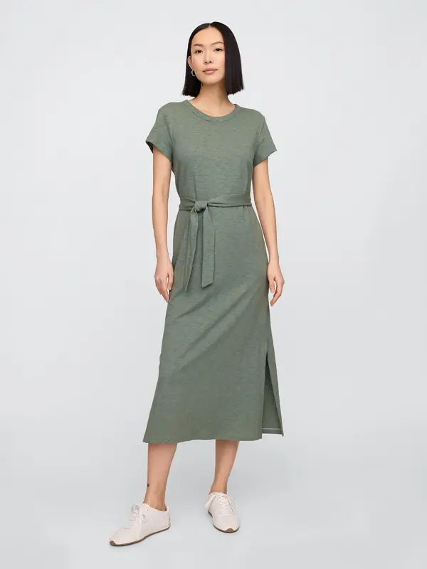 GAP GAP Midi dress with belt - Women's