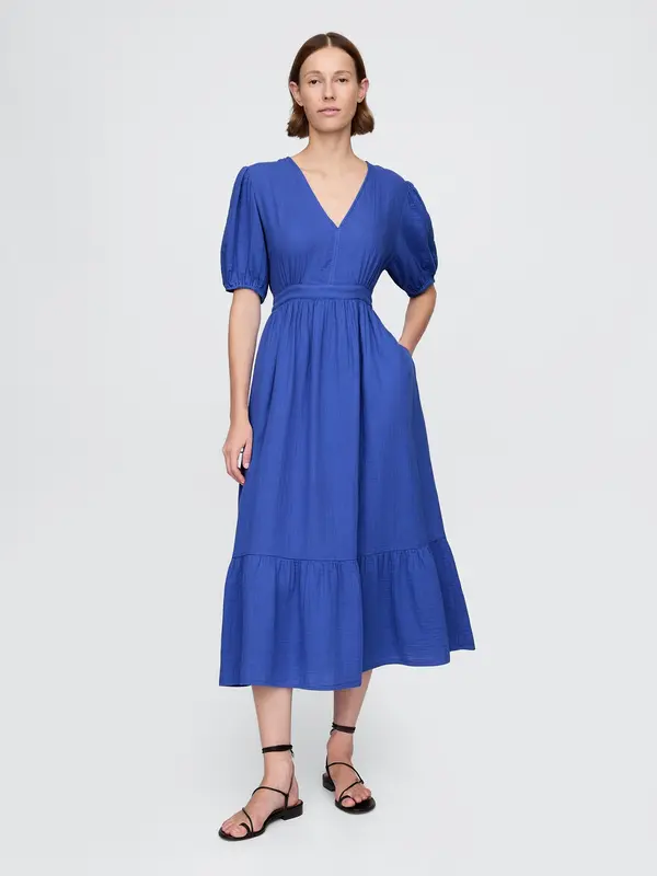GAP GAP Muslin midi dress - Women's