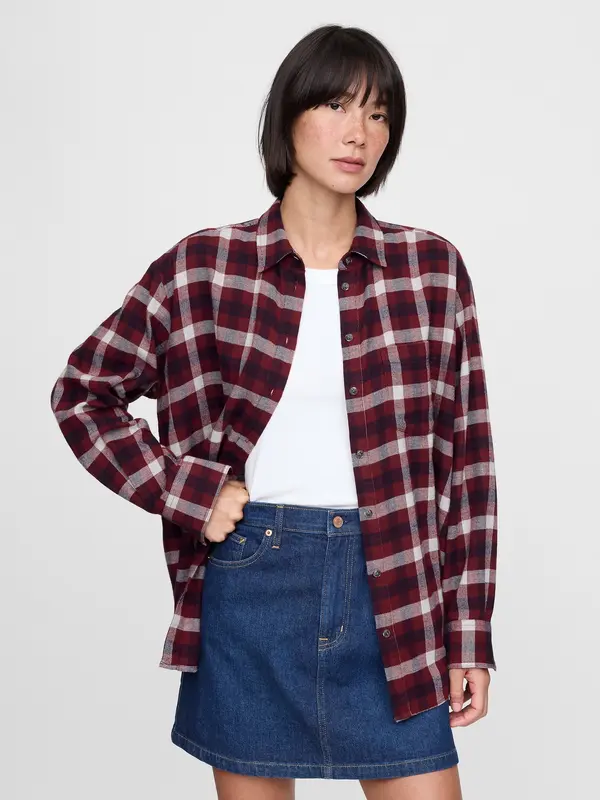 GAP GAP Oversize flannel shirt Big Shirt - Women's