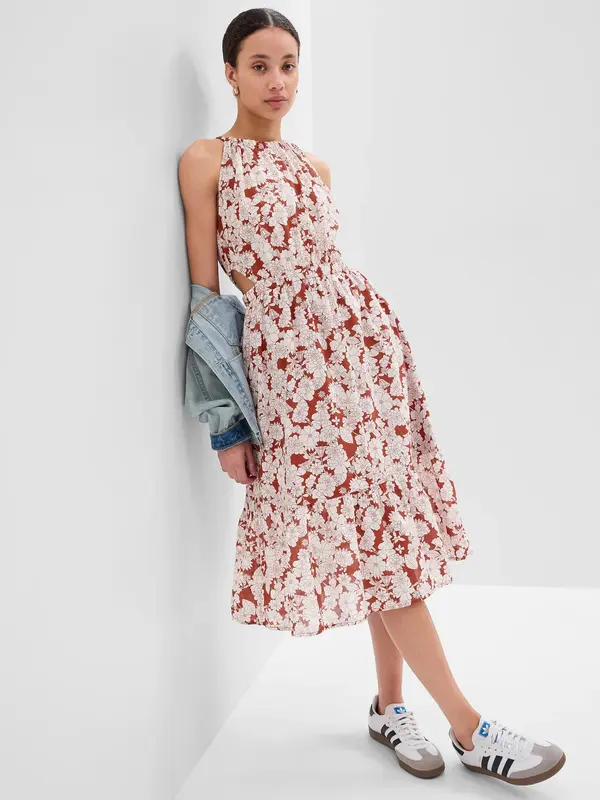 GAP GAP Patterned Midi Dress - Ladies