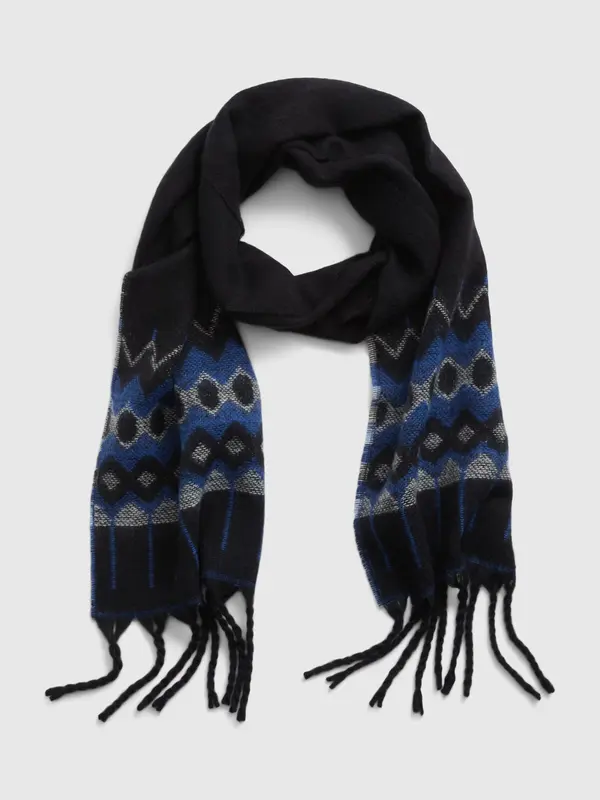 GAP GAP Patterned Scarf with Fringe - Women