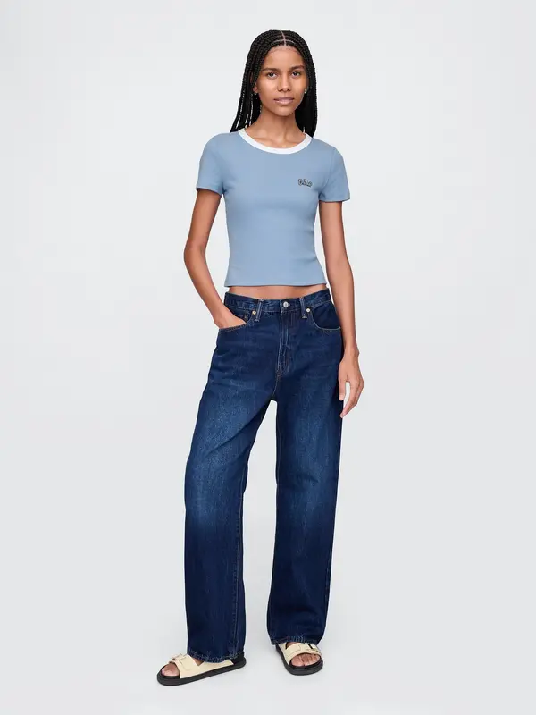 GAP GAP Ribbed crop t-shirt - Women's