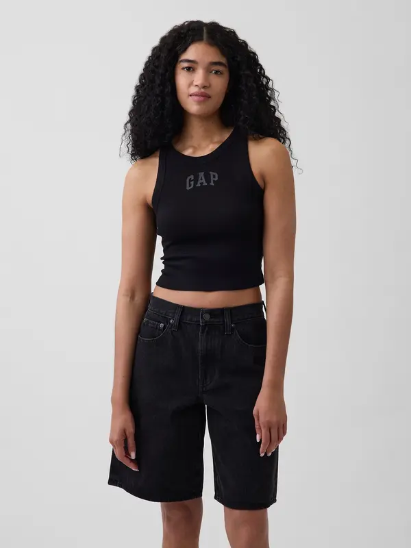 GAP GAP Ribbed Tank Top with Logo - Women's