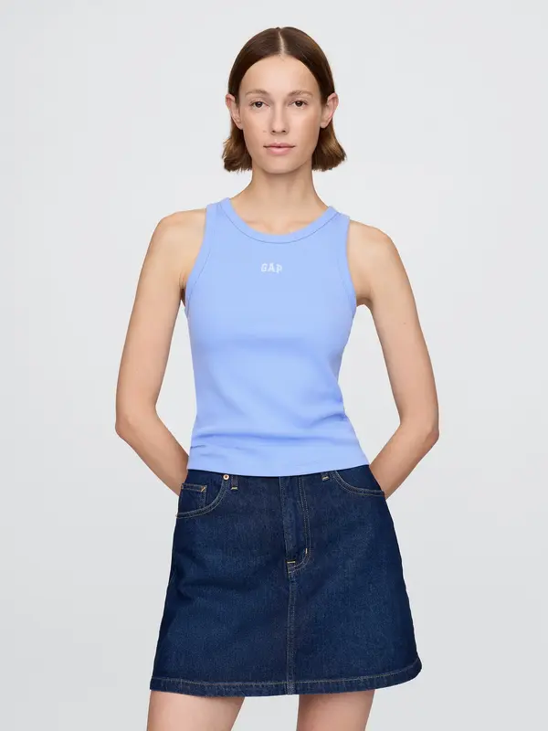 GAP GAP Ribbed top with logo - Women's