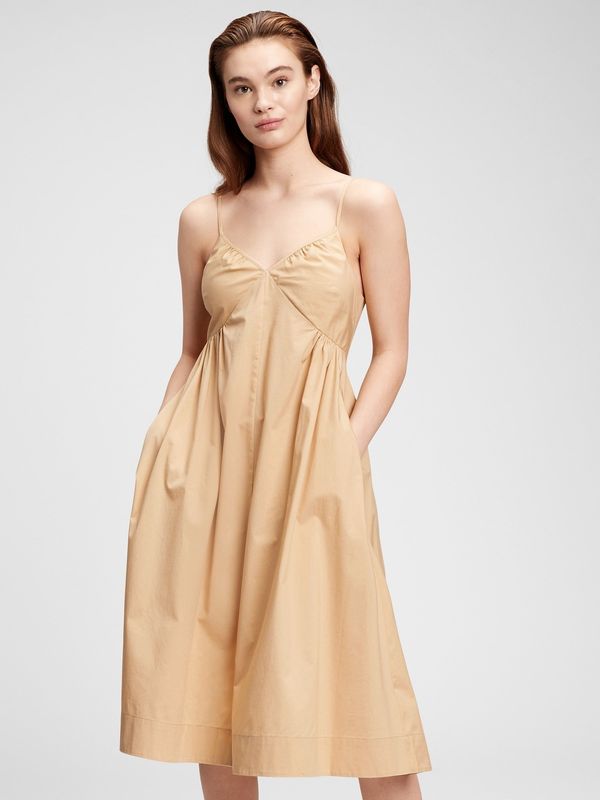 GAP GAP рокля Deep Cami Midi рокля - Дамски