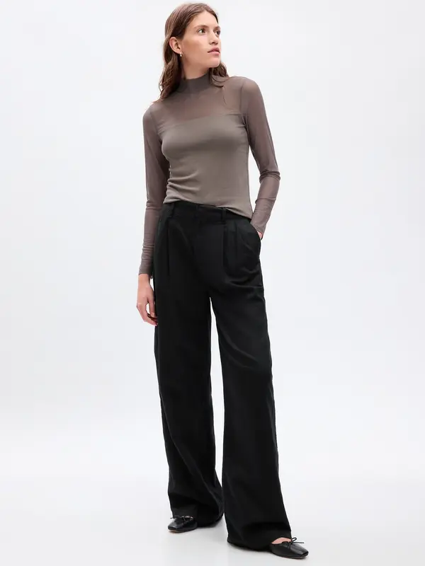 GAP GAP Sheer Long Sleeve Top - Women