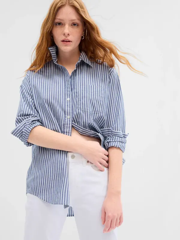 GAP GAP Striped Oversized Shirt - Ladies