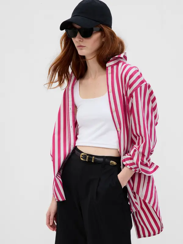 GAP GAP Striped Shirt Oversized - Women