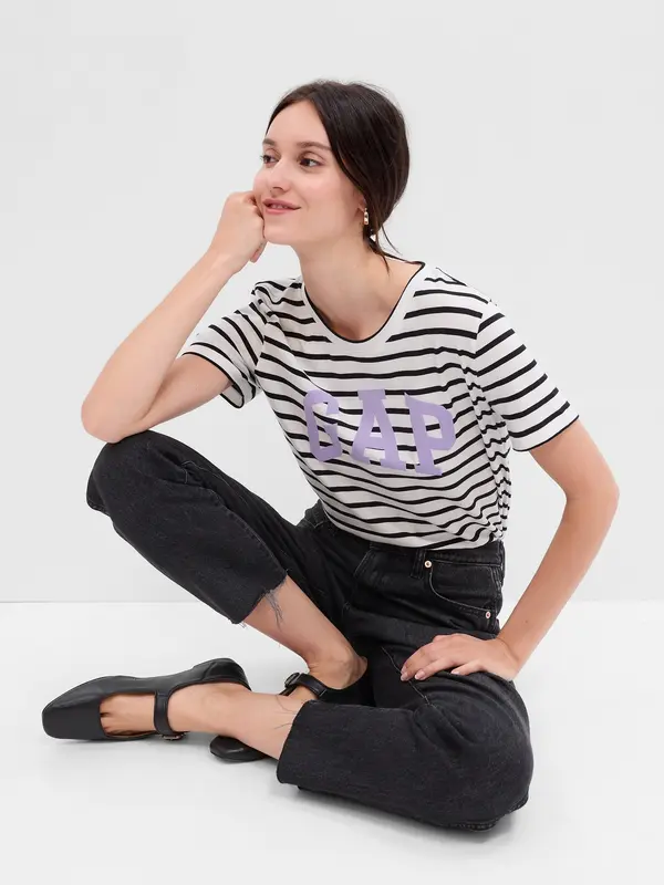 GAP GAP Striped T-shirt with logo - Women's