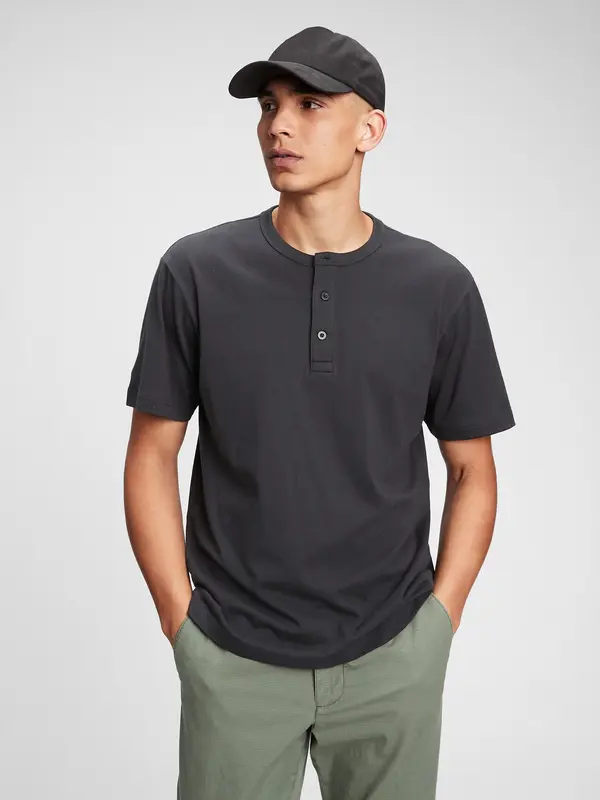 GAP GAP T-shirt ss sft henley - Men's