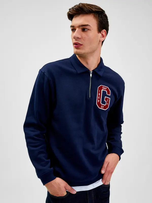 GAP GAP Zippered Collar Sweatshirt - Mens