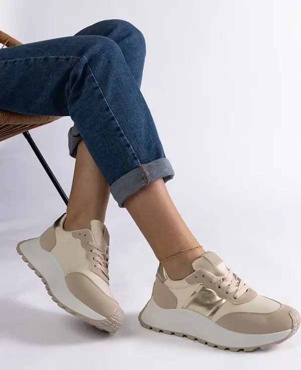 D/CEO Gemre Beige platform sneakers Cremorna