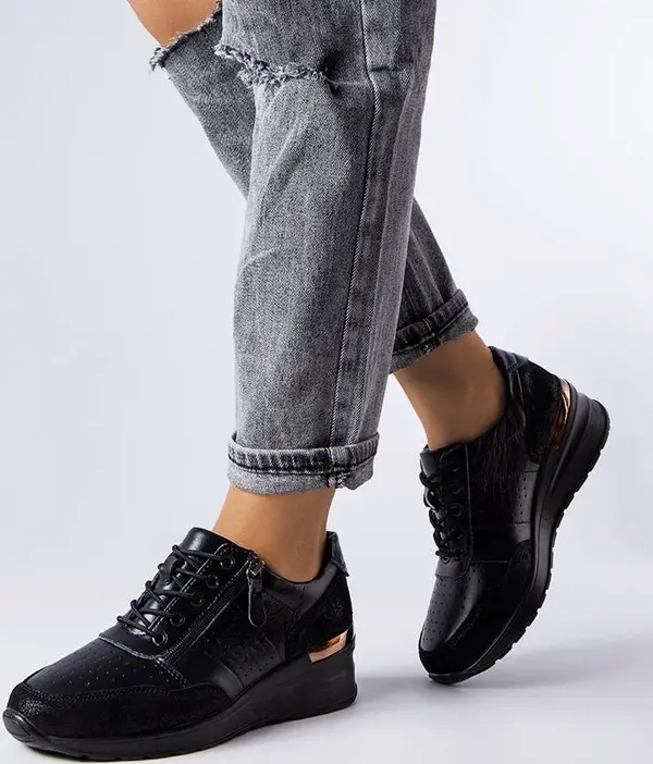 Gemre Gemre Black lace-up leather Jazzar shoes
