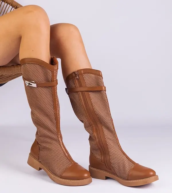 Gemre Gemre Brown high mesh boots Torento